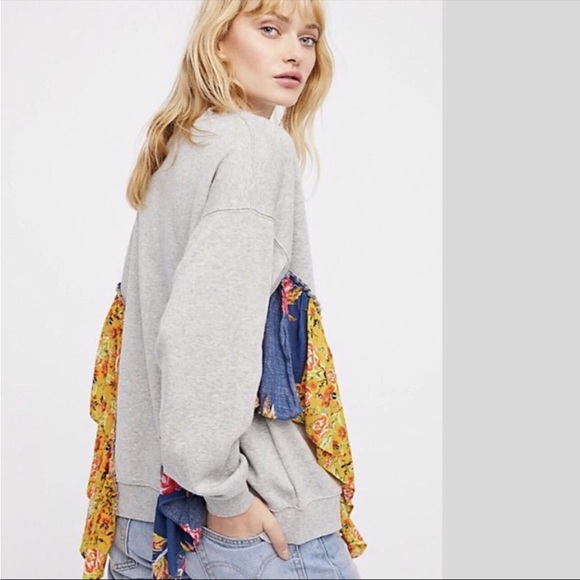 Free People Shes Just Cute Pullover Sweatshirt S - Picture 2 of 6